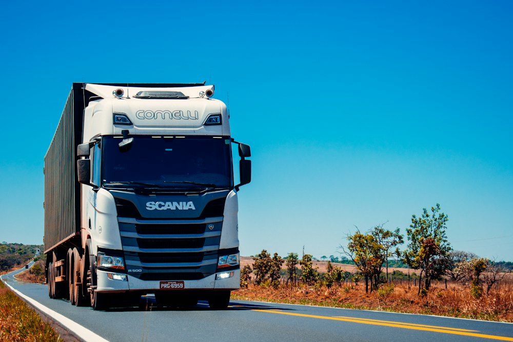 Commercial truck on the highway